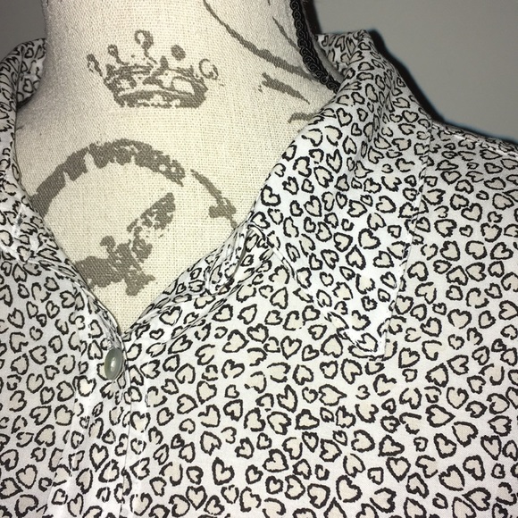 Jane and Delancey Tops - JANE and DELANCEY HEART PRINT RAYON BLOUSE